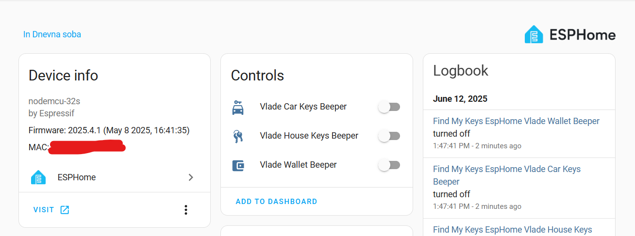 ESPHome toggles